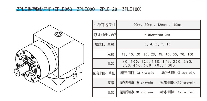 ZPLE係列精密行星減速（sù）機
